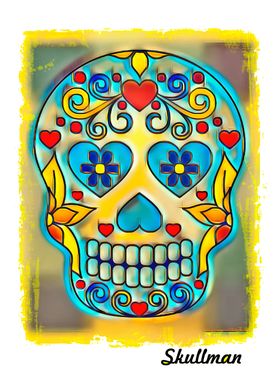 Colorful Sugar Skull Art