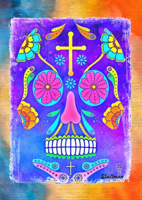 Colorful Sugar Skull Art