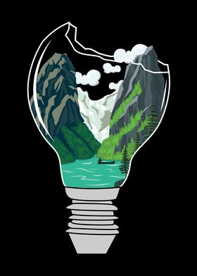 Nature In A Light Bulb