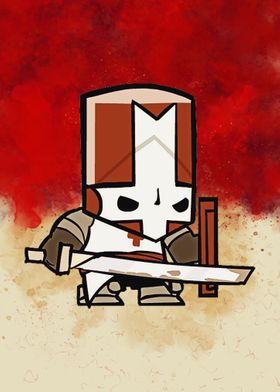  Wall Posters 23.6 X 35.4 Inch, Castle Crashers Characters Arm  Magic Graphics (60cm X 90 cm) Fashionable Home Decor Wall Scroll Poster  Fabric Painting: Posters & Prints