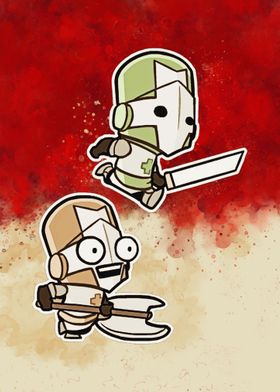 Castle Crashers pixelart - Indie Games - Posters and Art Prints