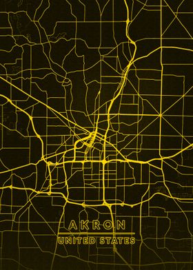 Akron Map Gold