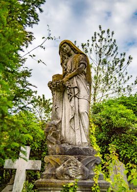 Cross and holy virgin