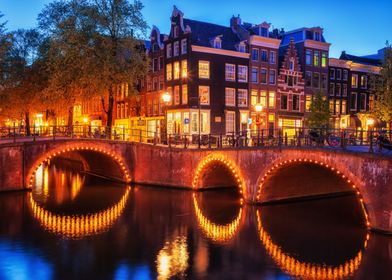 City of Amsterdam at Night
