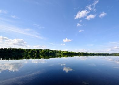 Daugava River With Reflect