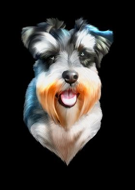 Schnauzer Dog Portrait