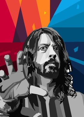 Dave Grohl Black abstract