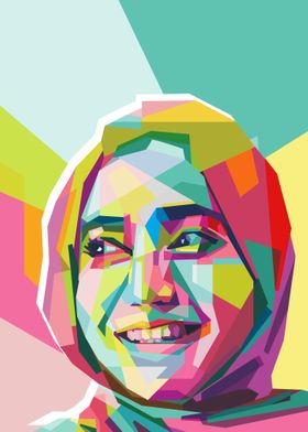 hijab people pop art