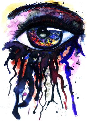 Rainbow eye art