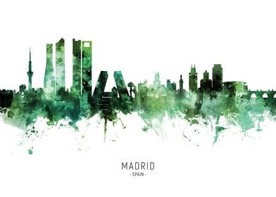 Madrid Skyline Spain