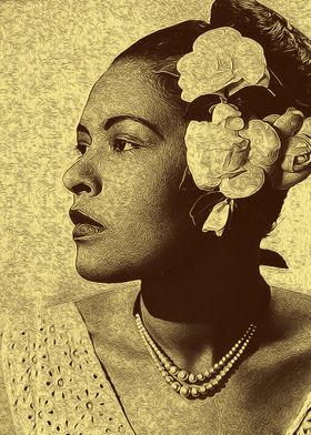 Billie Holiday Vintage 7