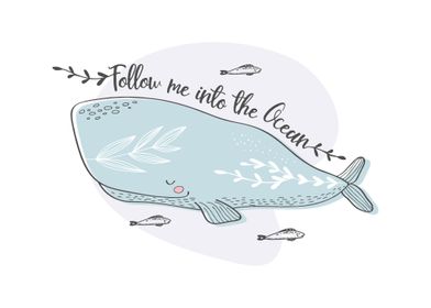Cute whale Follow me