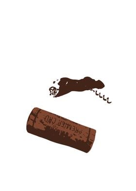 Wine corks and corkscrew 