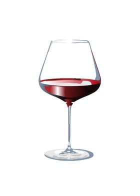 Red wine glass