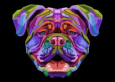 colorful british bulldog 