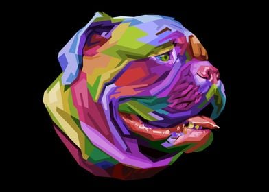 colorful english bulldog