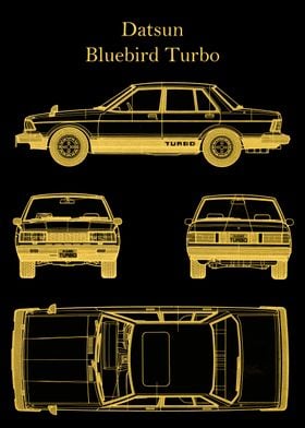 Datsun Bluebird Turbo gold