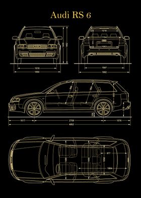 Audi RS 6 2002 Blueprint 