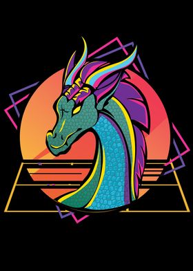 Vaporwave Dragon