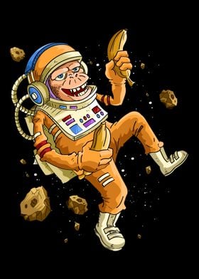 Astronaut Monkey Space Tra