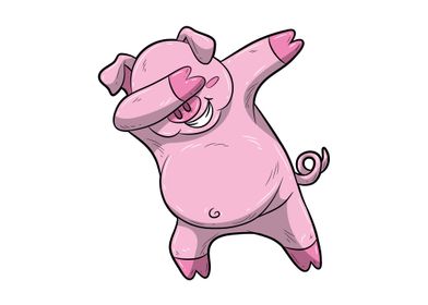 Dabbing Pig Pink Swine