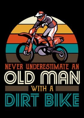 Old man with a dirt bike