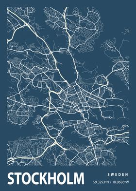 Download Blueprint City Map Posters Art Set By Tien Stencil Displate