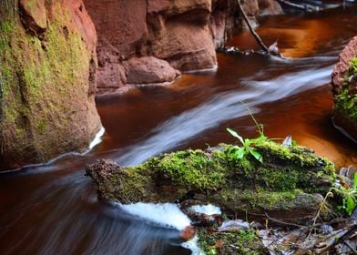 Small River Scene Among Ro