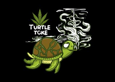 Turtle Smoking Weed