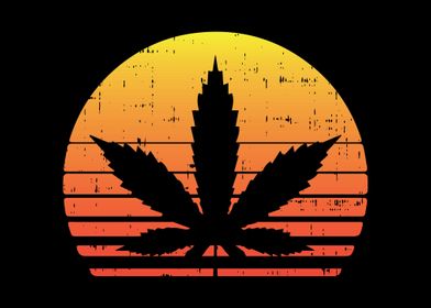 Marijuana Cannabis Sunset 420 Sunset Laptop Sleeve