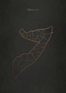 Gold Somalia Map