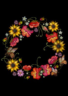 Wreath Embroidery