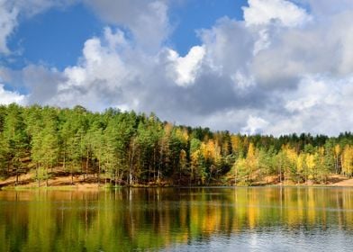 Lake Landscape During Fall