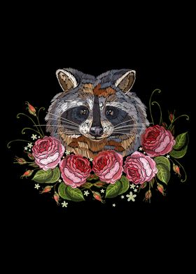 Racoon Embroidery