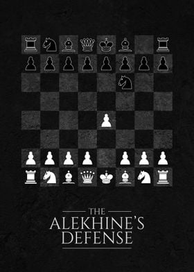 Chess Alekhine Defense Poster for Sale by hangingpawns