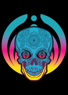 Psychedelic Alien Skull