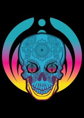 Psychedelic Alien Skull