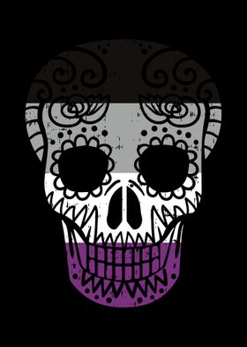 Sugar Skull Asexual Flag