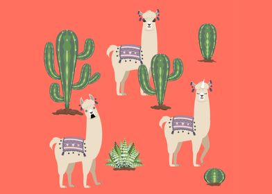 Llama with Cacti