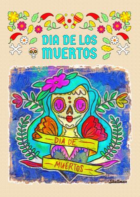 Catrina Sugar Skull Art