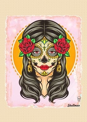 Catrina Sugar Skull Art