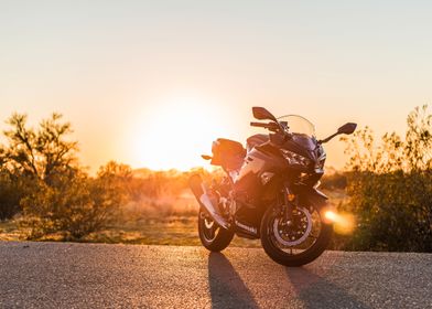 Kawasaki Ninja 400 Sunset