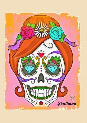 Catrina Sugar Skull Art