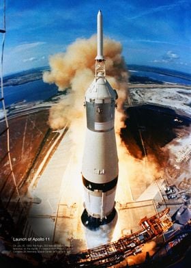 Apollo 11 liftoff rocket
