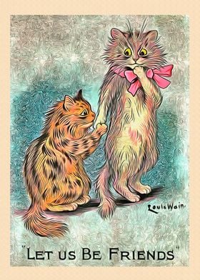 Vintage Cat Art Picture