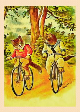 Vintage Cat Art Picture