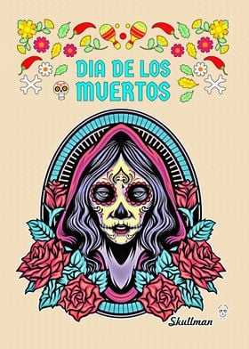 Catrina Sugar Skull Art