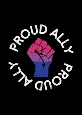 Proud Ally Fist Bisexual