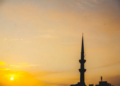 Mosque in sunrise