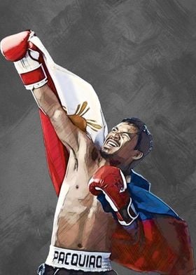 MP Mickey Pacquiao Filipino Flag Boxing Glove by AiReal Apparel Poster for  Sale by airealapparel